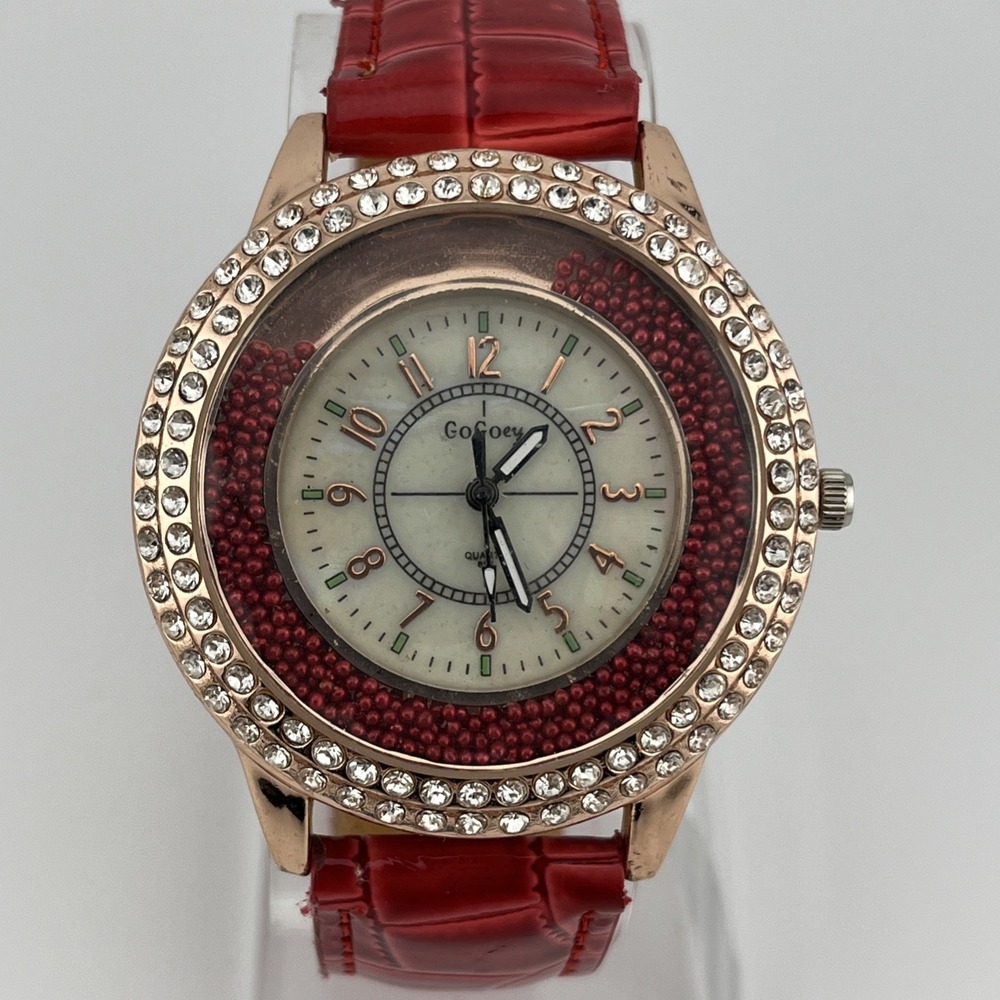 Gogoey Watch Women Floating Beads MOP Dial Rose Gold Case- New Battery